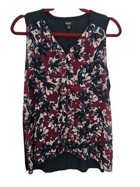 Whimsigoth Grunge V Neck Abstract Elegant Chic Floral Top